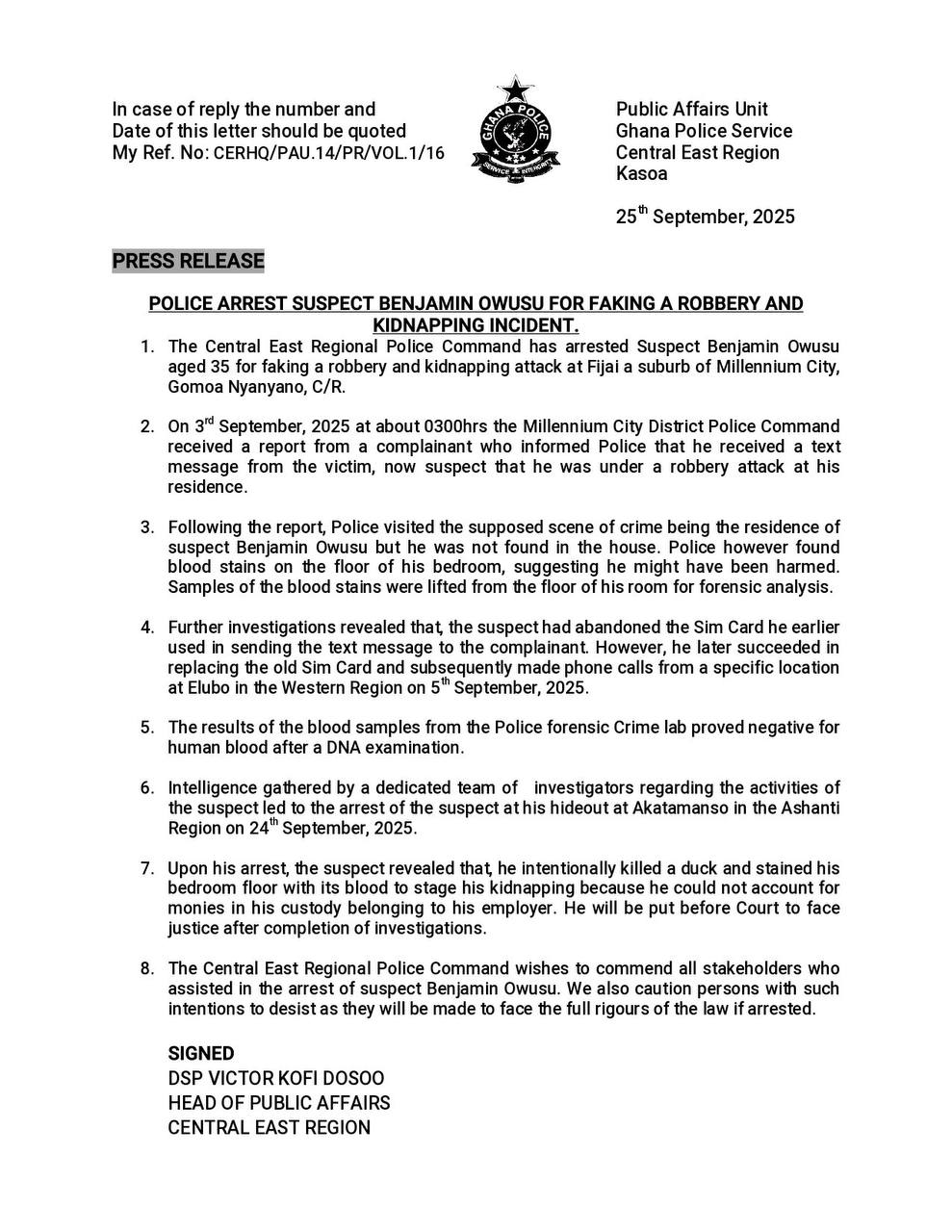 Police Statement CR